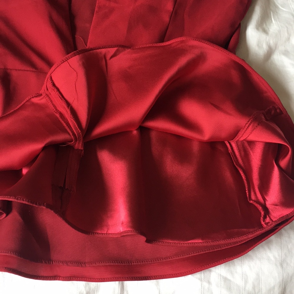 Express Red Peplum Top - image 8